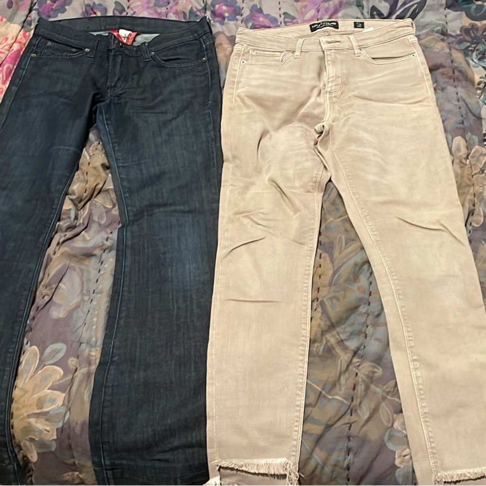 Lucky Brand Jeans - Blue and Tan pair